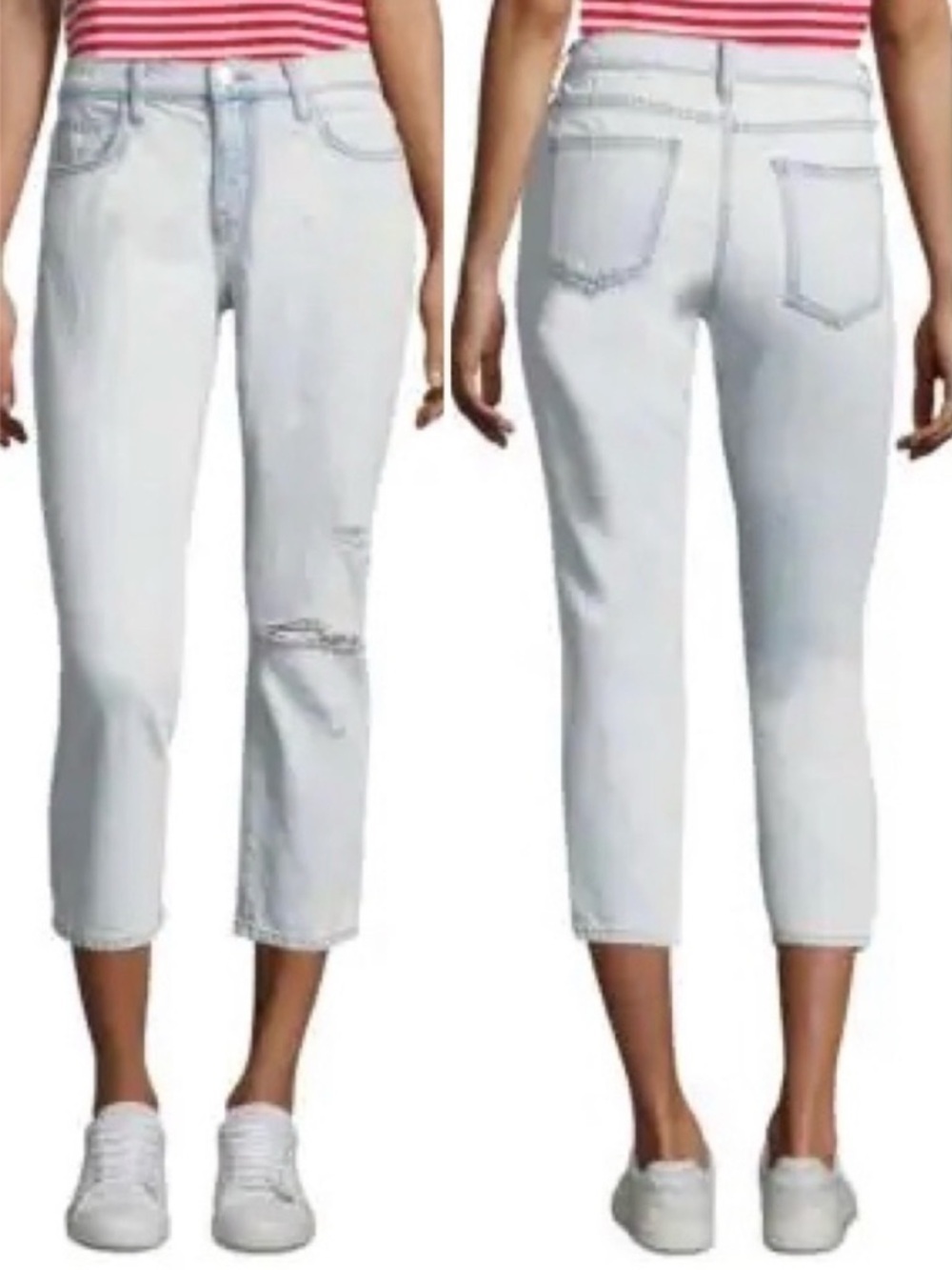 Current Elliott “The Cropped Straight” Jean Size 25 / 2 Light Wash New NWT